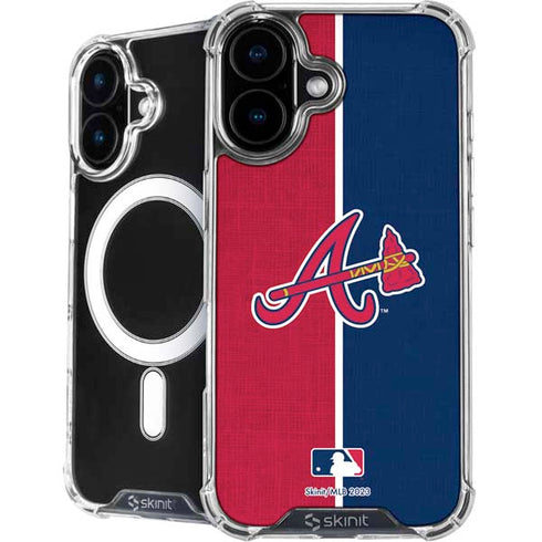 MLB Atlanta Braves Split iPhone 16 Plus MagSafe Case