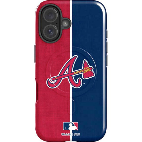 MLB Atlanta Braves Split iPhone 16 Plus Magsafe Impact Case