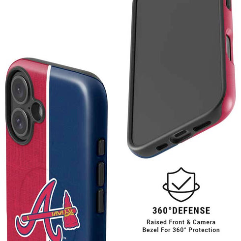 MLB Atlanta Braves Split iPhone 16 Plus Magsafe Impact Case