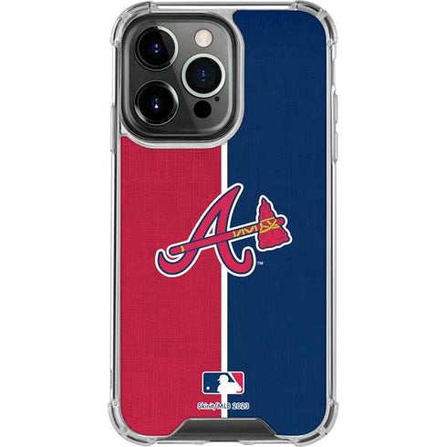 MLB Atlanta Braves Split iPhone 16 Pro Max Clear Case
