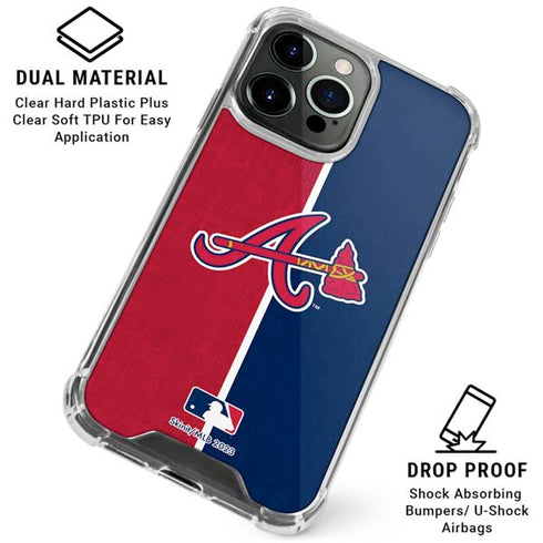 MLB Atlanta Braves Split iPhone 16 Pro Max Clear Case
