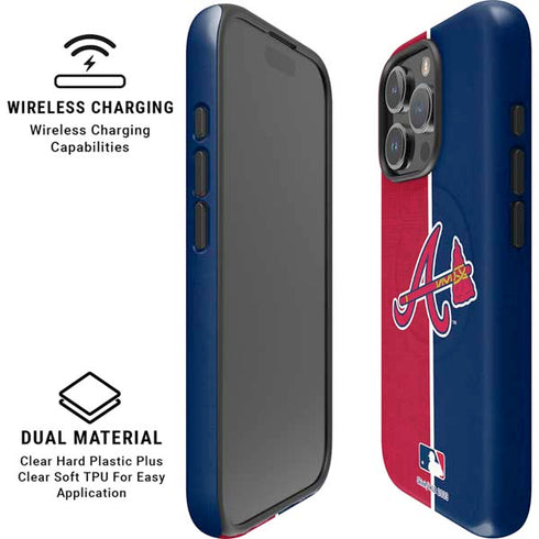 MLB Atlanta Braves Split iPhone 16 Pro Max Magsafe Impact Case