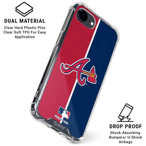 MLB Atlanta Braves Split iPhone 16e Clear Case