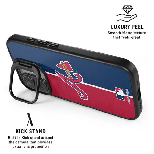MLB Atlanta Braves Split iPhone 17 Kickstand Case
