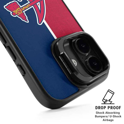 MLB Atlanta Braves Split iPhone 17 Kickstand Case