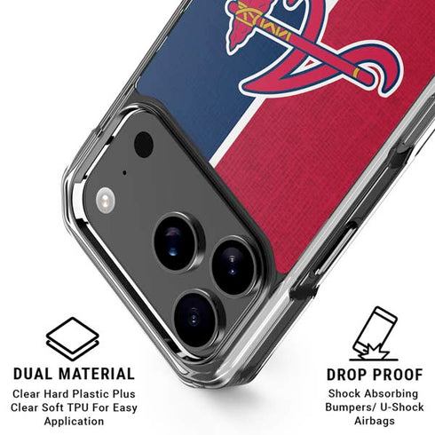 MLB Atlanta Braves Split iPhone 17 Pro Clear Case