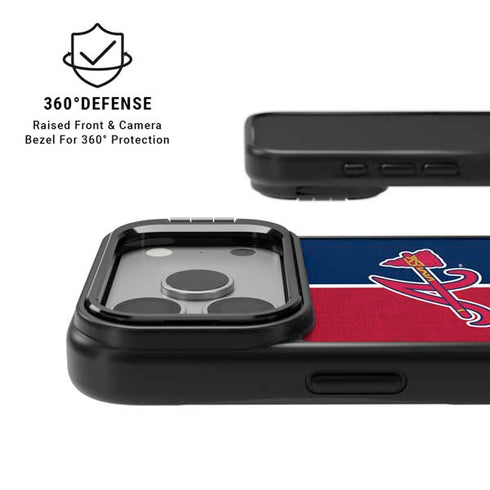 MLB Atlanta Braves Split iPhone 17 Pro Kickstand Case