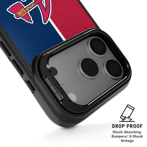 MLB Atlanta Braves Split iPhone 17 Pro Kickstand Case