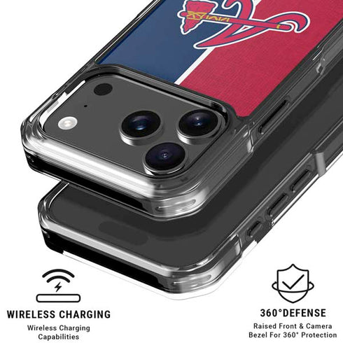 MLB Atlanta Braves Split iPhone 18 Pro Clear Case