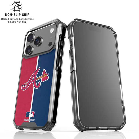 MLB Atlanta Braves Split iPhone 18 Pro Clear Case