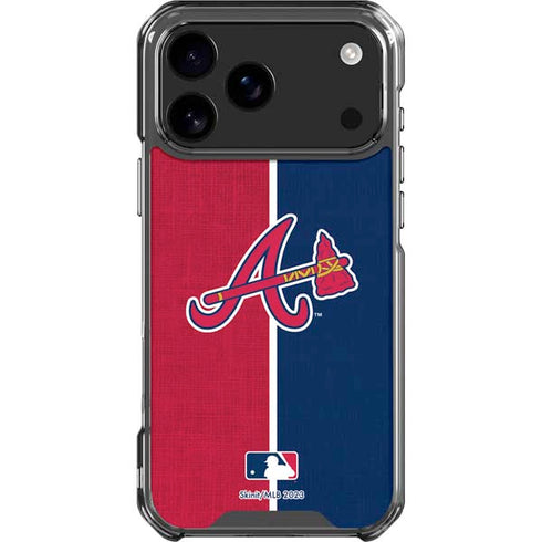 MLB Atlanta Braves Split iPhone 18 Pro Max Clear Case