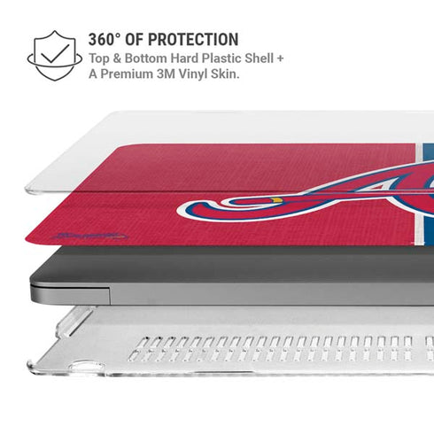 MLB Atlanta Braves Split MacBook Pro 14in (2021-24) Case plus Skin