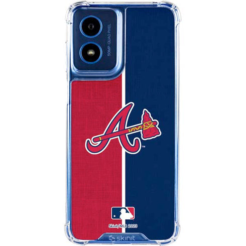 MLB Atlanta Braves Split Moto G 5G (2024) Clear Case