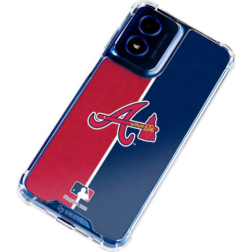 MLB Atlanta Braves Split Moto G Play 4G (2024) Clear Case