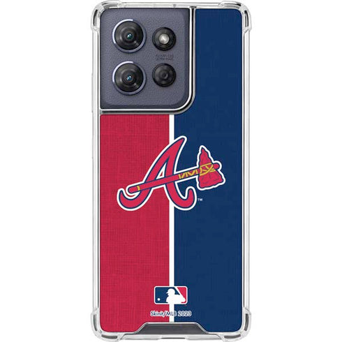MLB Atlanta Braves Split Moto G Play 5G (2025) Clear Case