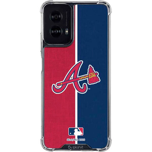 MLB Atlanta Braves Split Moto G Power 5G (2024) Clear Case