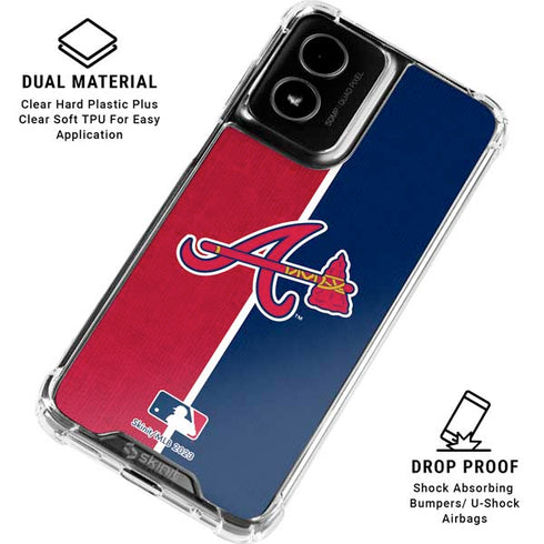 MLB Atlanta Braves Split Moto G Power 5G (2024) Clear Case