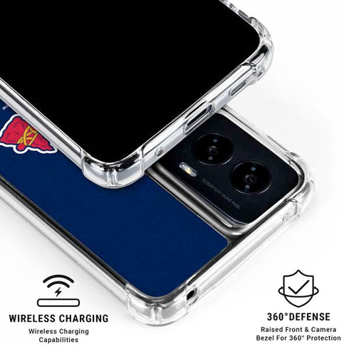 MLB Atlanta Braves Split Moto G Power 5G (2024) Clear Case