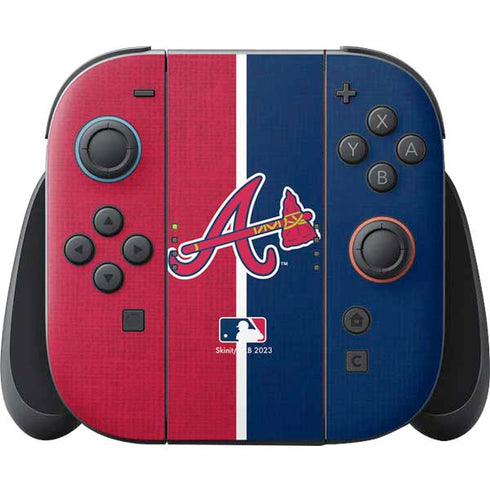 MLB Atlanta Braves Split Nintendo Switch 2 (2025) Joy-Con Controller Skin