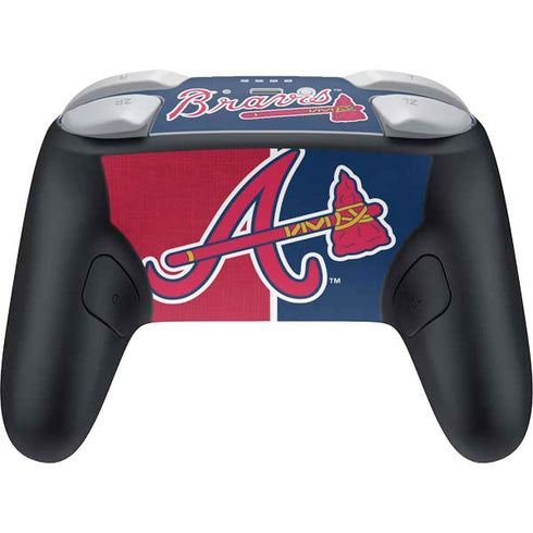 MLB Atlanta Braves Split Nintendo Switch 2 (2025) Pro Controller Skin