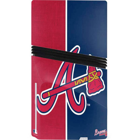 MLB Atlanta Braves Split PS5 Pro Disk Console Skin