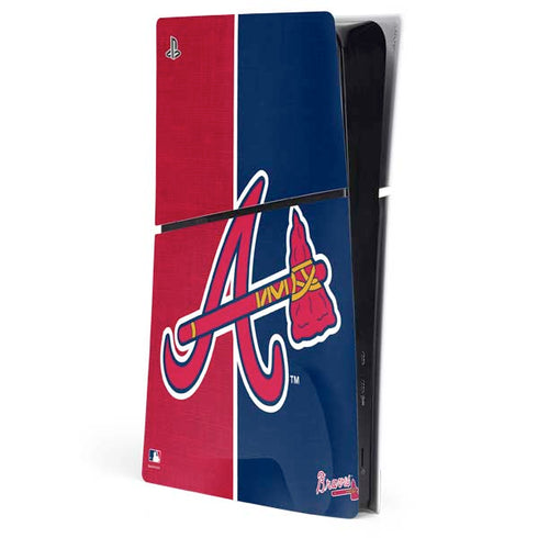 MLB Atlanta Braves Split PS5 Slim Digital Edition Console Skin