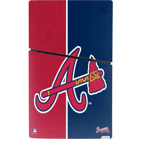 MLB Atlanta Braves Split PS5 Slim Digital Edition Console Skin