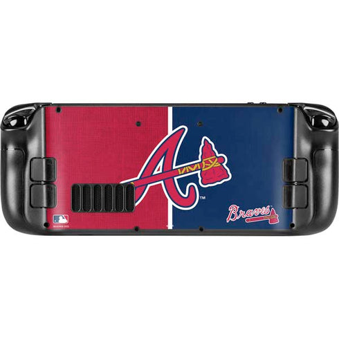 MLB Atlanta Braves Split Steam Deck Handheld Gaming Computer OLED Skin