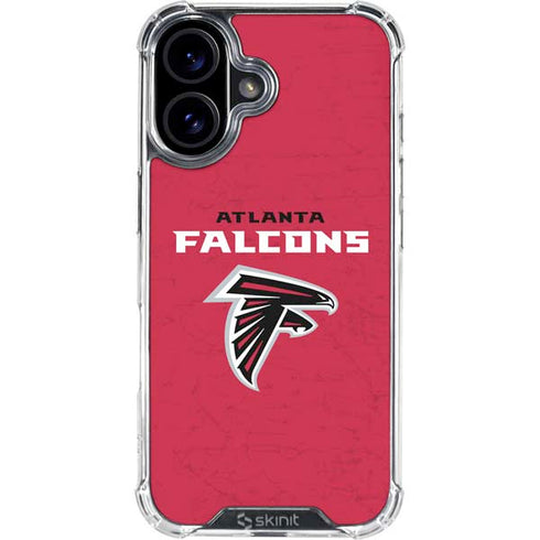 NFL Atlanta Falcons - Alternate Distressed iPhone 16 Plus Clear Case