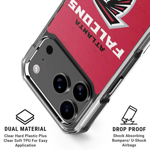 NFL Atlanta Falcons - Alternate Distressed iPhone 18 Pro Clear Case