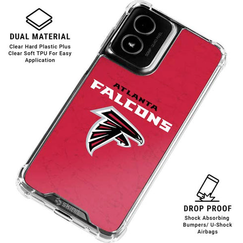 NFL Atlanta Falcons - Alternate Distressed Moto G Power 5G (2024) Clear Case