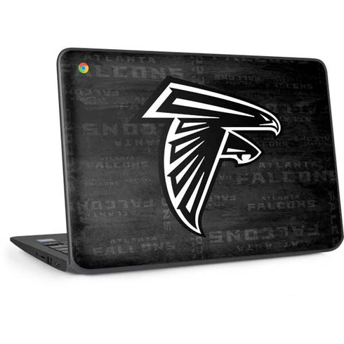 NFL Atlanta Falcons Black & White HP Chromebook Skin