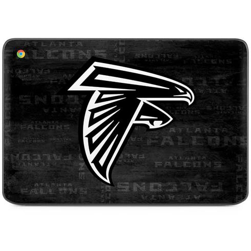 NFL Atlanta Falcons Black & White HP Chromebook Skin