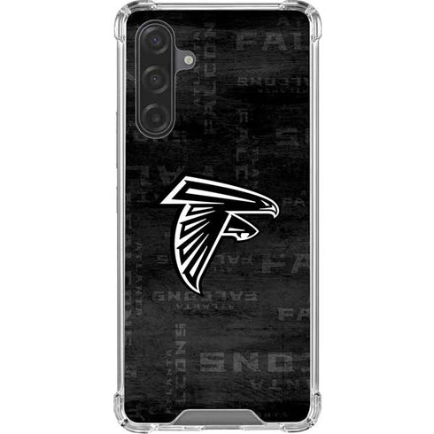 NFL Atlanta Falcons Black & White Galaxy A17 Clear Case