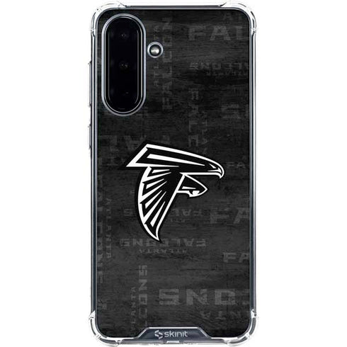 NFL Atlanta Falcons Black & White Galaxy A36 5G Clear Case