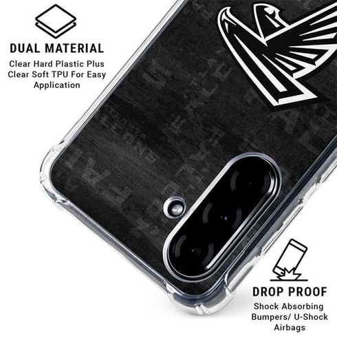 NFL Atlanta Falcons Black & White Galaxy A36 5G Clear Case