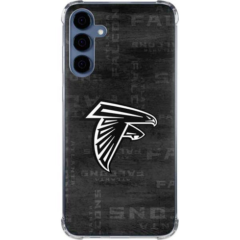 NFL Atlanta Falcons Black & White Galaxy A55 5G Clear Case