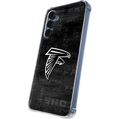 NFL Atlanta Falcons Black & White Galaxy A55 5G Clear Case
