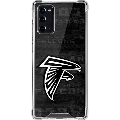 NFL Atlanta Falcons Black & White Galaxy Note20 5G Clear Case