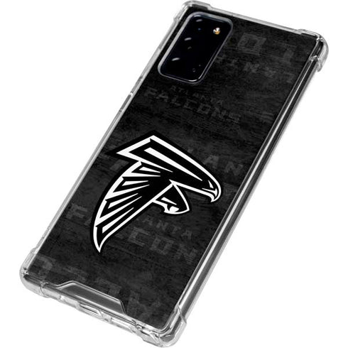 NFL Atlanta Falcons Black & White Galaxy Note20 5G Clear Case