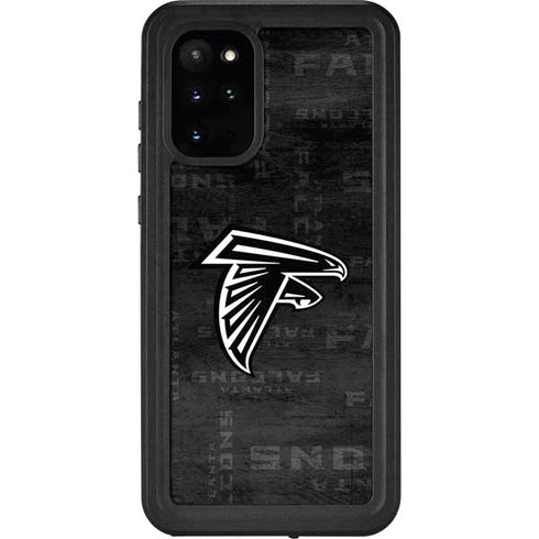 NFL Atlanta Falcons Black & White Galaxy S20 Plus Waterproof Case