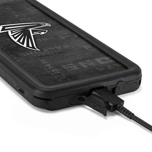 NFL Atlanta Falcons Black & White Galaxy S20 Plus Waterproof Case