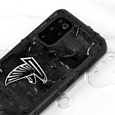 NFL Atlanta Falcons Black & White Galaxy S20 Plus Waterproof Case