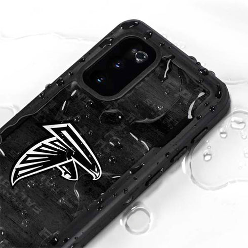 NFL Atlanta Falcons Black & White Galaxy S20 Waterproof Case