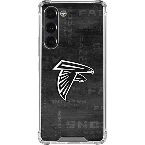 NFL Atlanta Falcons Black & White Galaxy S24 FE Clear Case