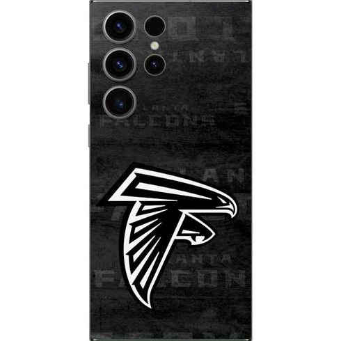 NFL Atlanta Falcons Black & White Galaxy S24 Ultra Skin