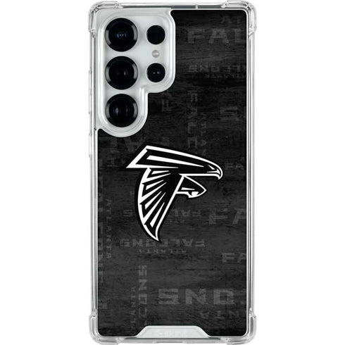 NFL Atlanta Falcons Black & White Galaxy S26 Ultra Clear Case
