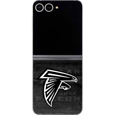 NFL Atlanta Falcons Black & White Galaxy Z Flip6 Skin