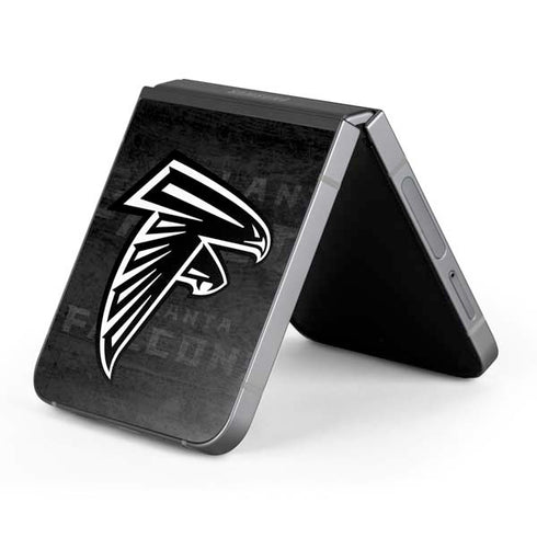 NFL Atlanta Falcons Black & White Galaxy Z Flip6 Skin