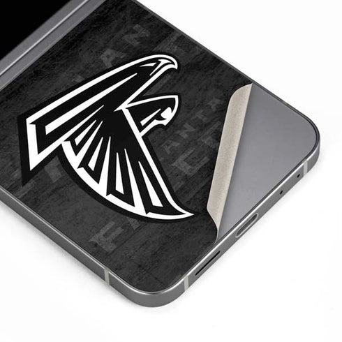 NFL Atlanta Falcons Black & White Galaxy Z Flip6 Skin